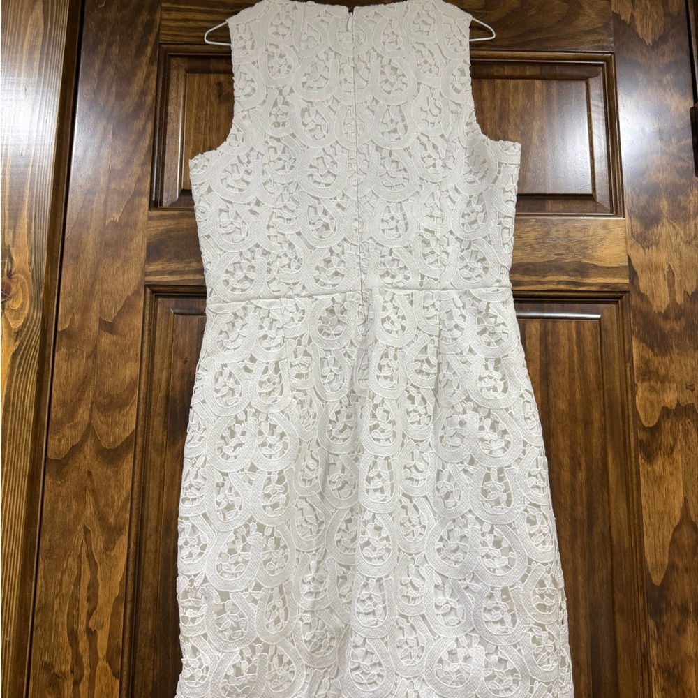 Vineyard Vines 143rd Kentucky Derby White Midi Lace Dress - Size 10 - Picture 2 of 5